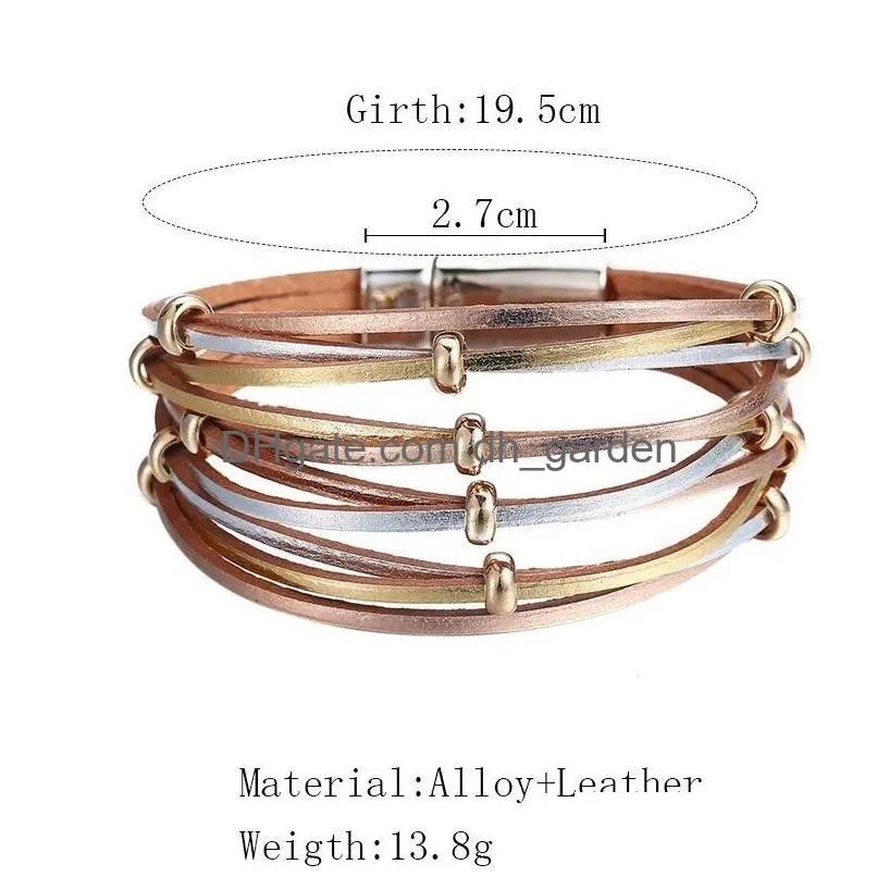 weave multilayer bracelet charm multi color stack bracelets set women wristband bangle cuff fashion jewelry will and sandy