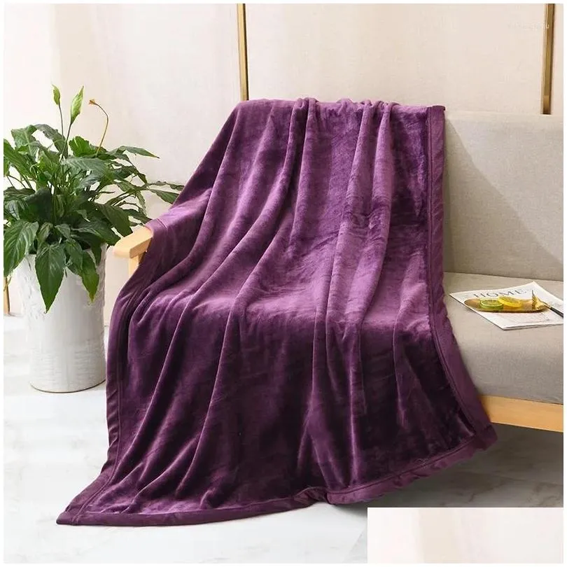 blankets wholesale office nap baby accessories born solid color flannel children`s blanket thickened