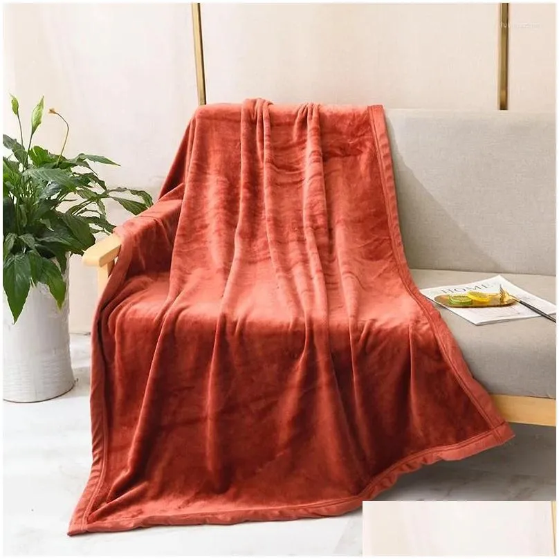 blankets wholesale office nap baby accessories born solid color flannel children`s blanket thickened