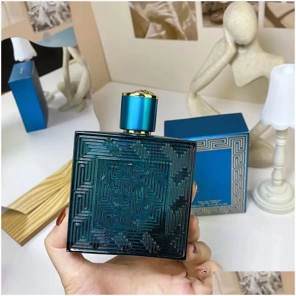 factory direct brand eros men`s perfume 100ml blue eau de toilette long lasting fragrance spray high quality fast ship