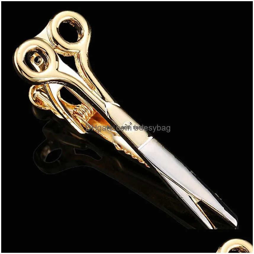 floral hammer scissor copper stripe tie clips shirts business suits dress enamel gold tie bar clasps neck links jewelry for men gift will and