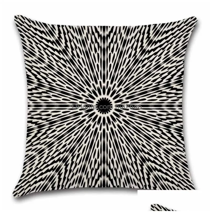 cushion/decorative pillow black beige geometric pattern cushion cover decoration home sofa chair shop seat living room gift friend present