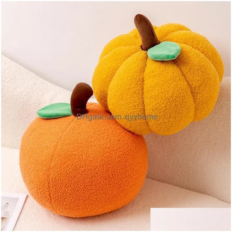 pillow 2024 halloween pumpkin soft persimmon orange plush home decoration