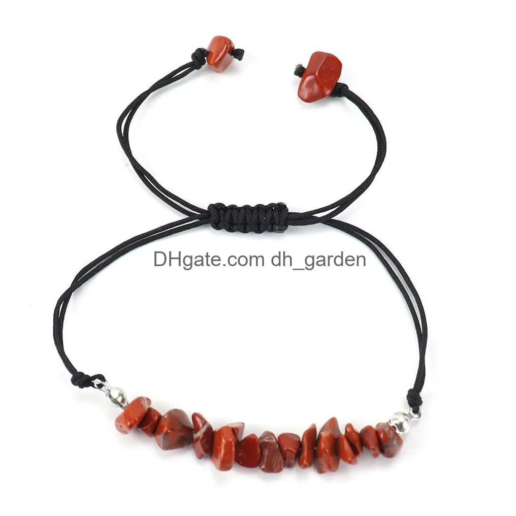 hand woven natural stone bracelet healing crystal beads rose quartz tiger eye amethyst rope handmade adjustable bracelets