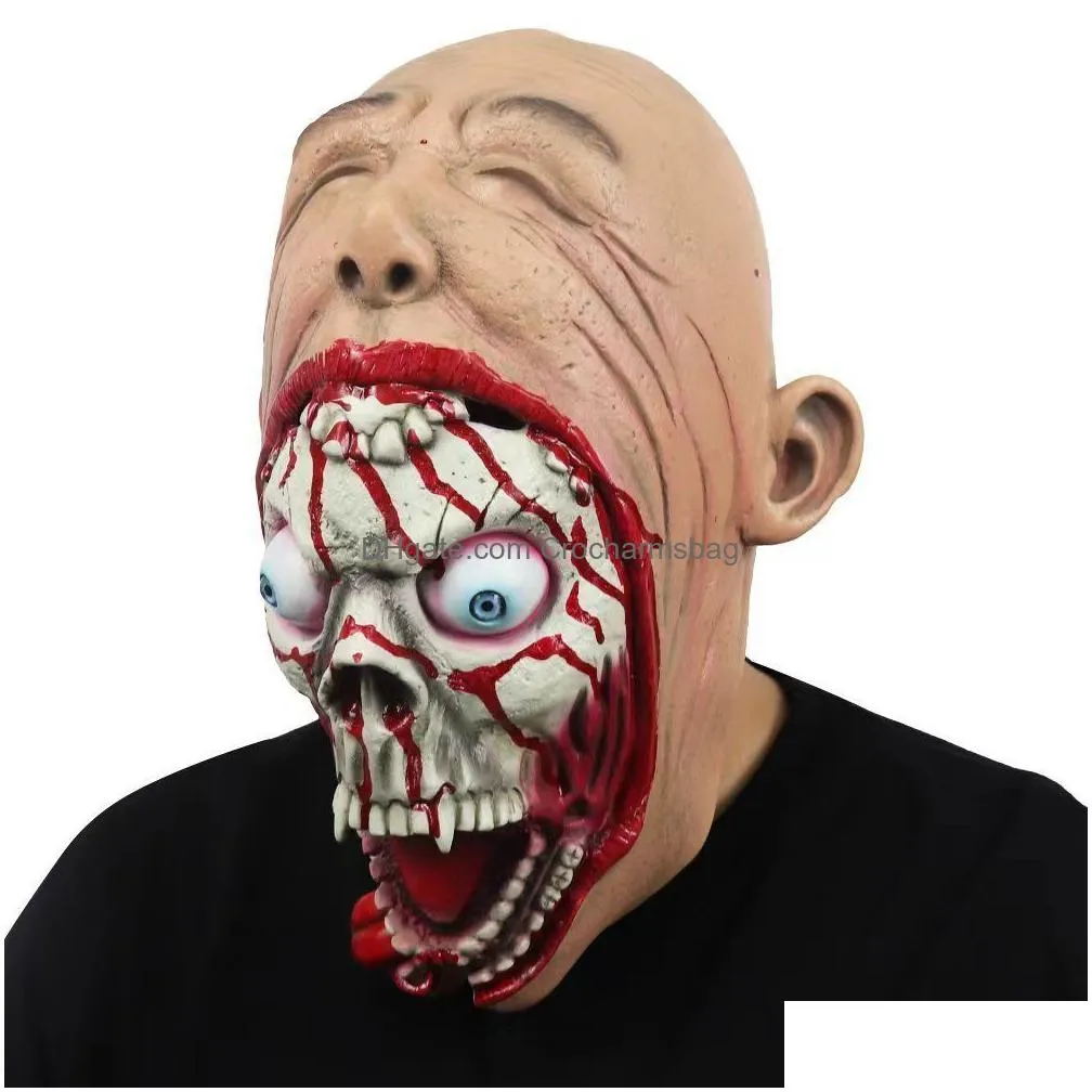 party masks big mouth zombie devil halloween masks ins cosplay scary alien demon mask costume event party festive supplies home 220926