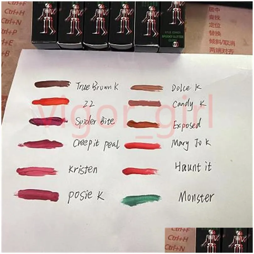 new kl brand lipstick 12 colors lip blush make up long-lasting moisture lipgloss cosmetics free ship