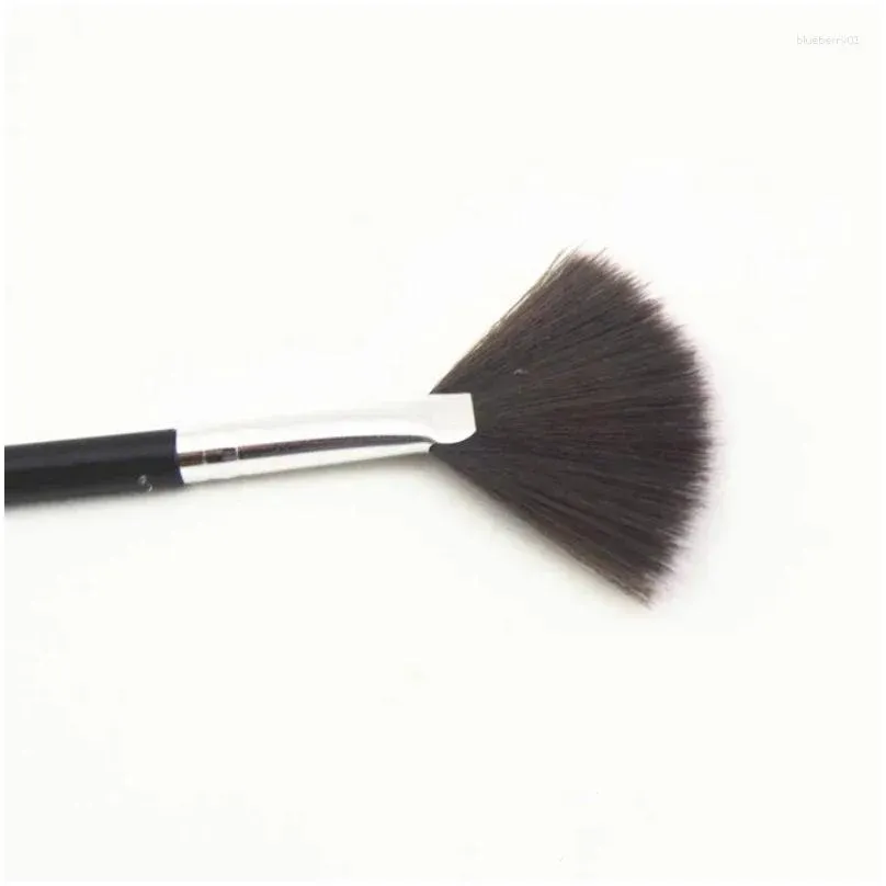makeup brushes 1 pcs professional fan brush blending highlighter contour face loose powder rose gold cosmetic beauty tools