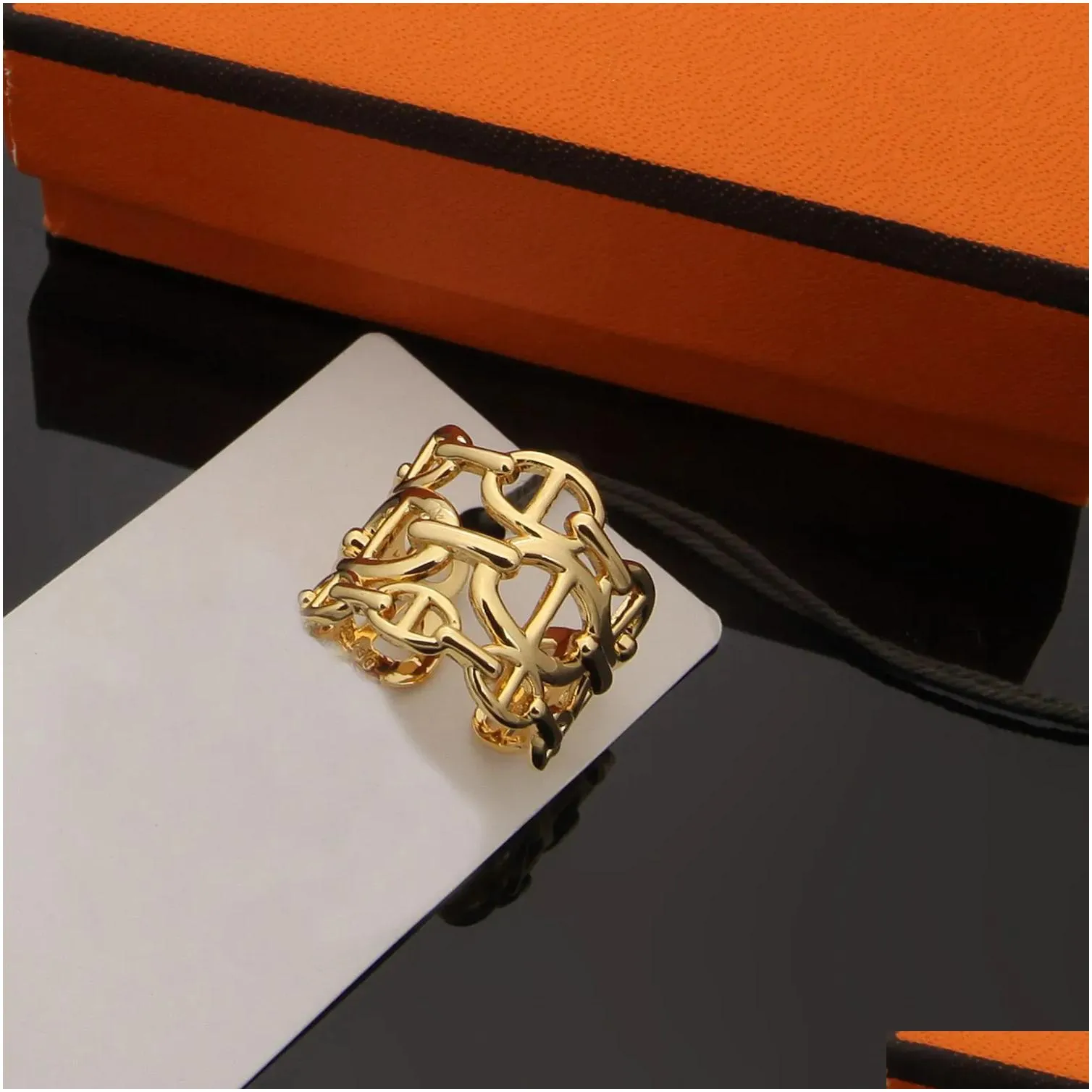 european and american wide face ring female niche design personality gold fashion simple open index finger ring