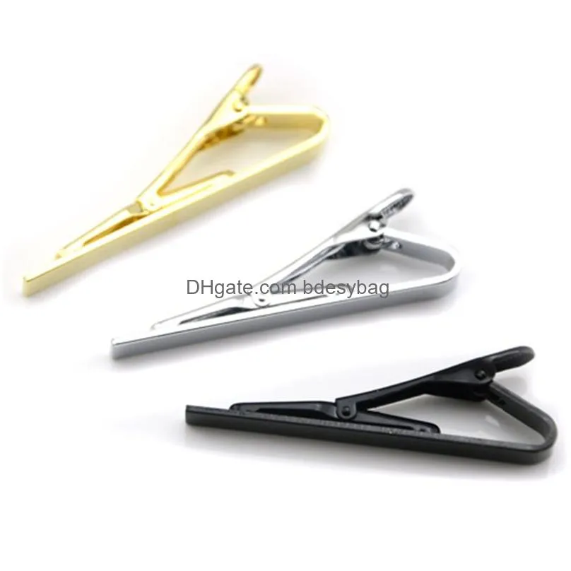 glaze silver gold black tie clips business suits shirt necktie tie bar clasps fashion jewelry vs cufflinks boutons de manchette drop