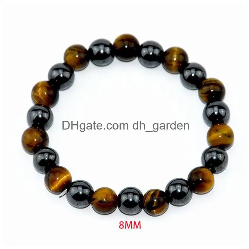 natural stone tiger eye beaded strands bracelet health beads women mens bracelets fashion jewelry will and sandy gift