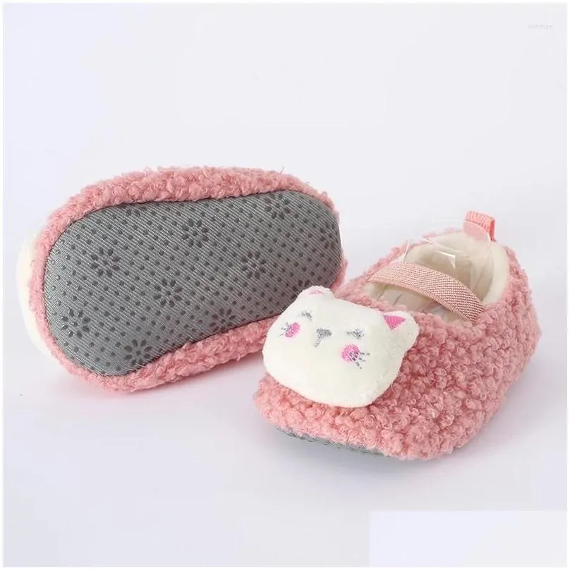 boots winter baby cartoon animal wool warm plush snow born cute cotton shoes boys girls soft sole non-slip toddler boot