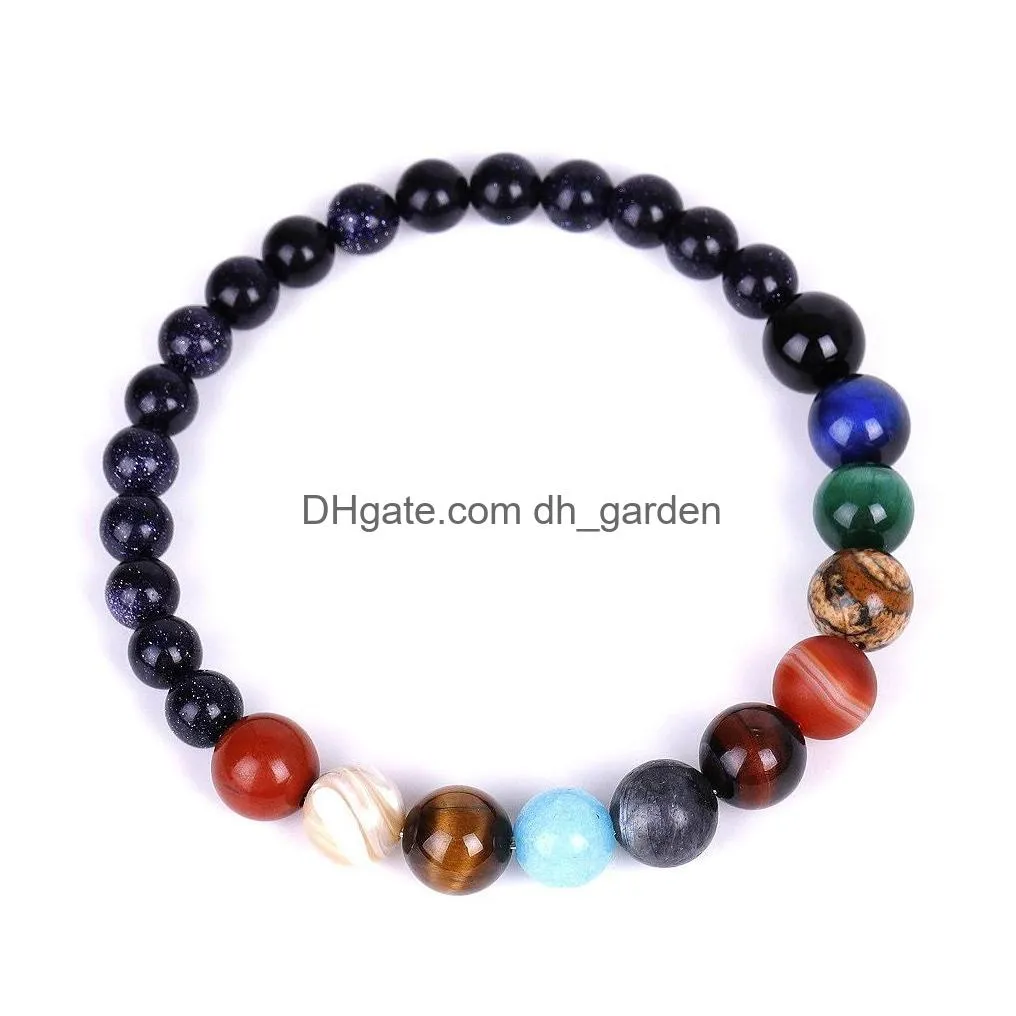 eight planets nature stone beaded strands bracelet women mens bracelets beads bangles fashion jewelry will and sandy