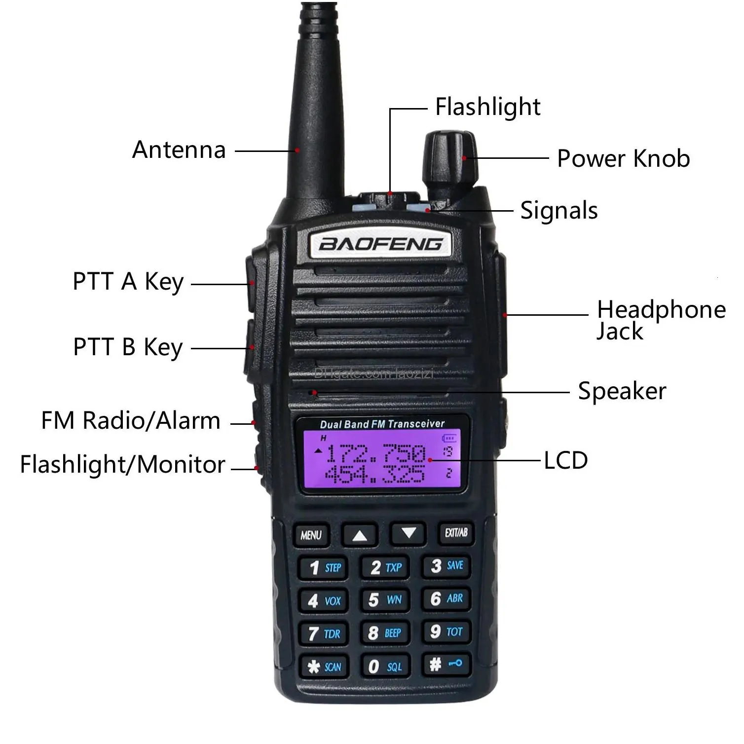 walkie talkie 2pcs baofeng uv 82 8w phone app wireless programming copy ham radio dual ptt radios upgrade uv 5r for hunting 231206