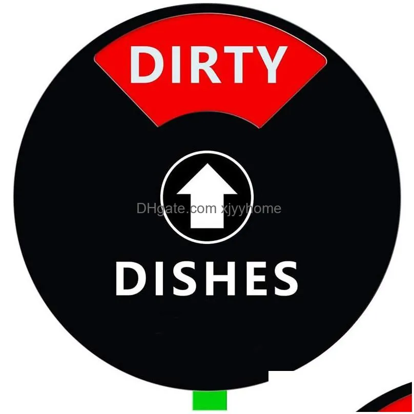 running empty magnet dishwasher magnet stickers clean dirty magnet double-sided type dishwasher sign decor accessories z0071