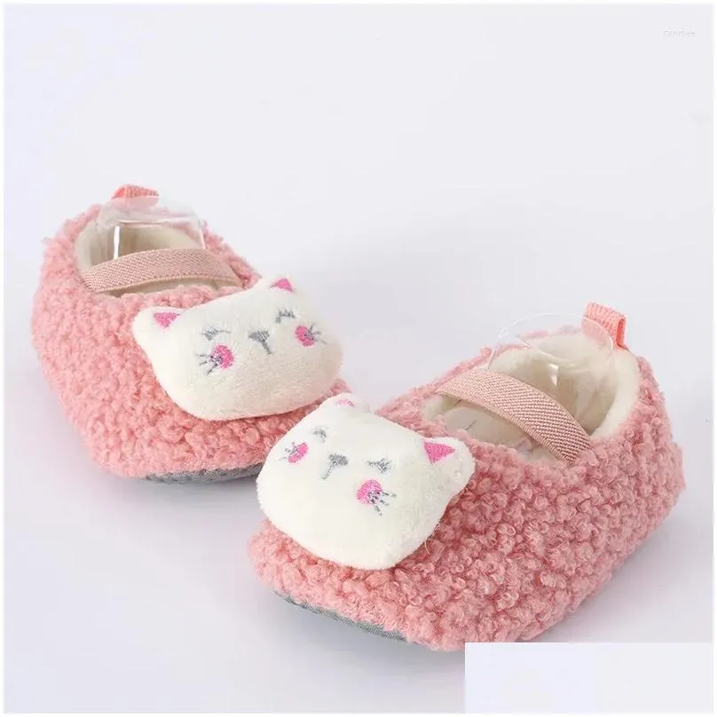 boots winter baby cartoon animal wool warm plush snow born cute cotton shoes boys girls soft sole non-slip toddler boot