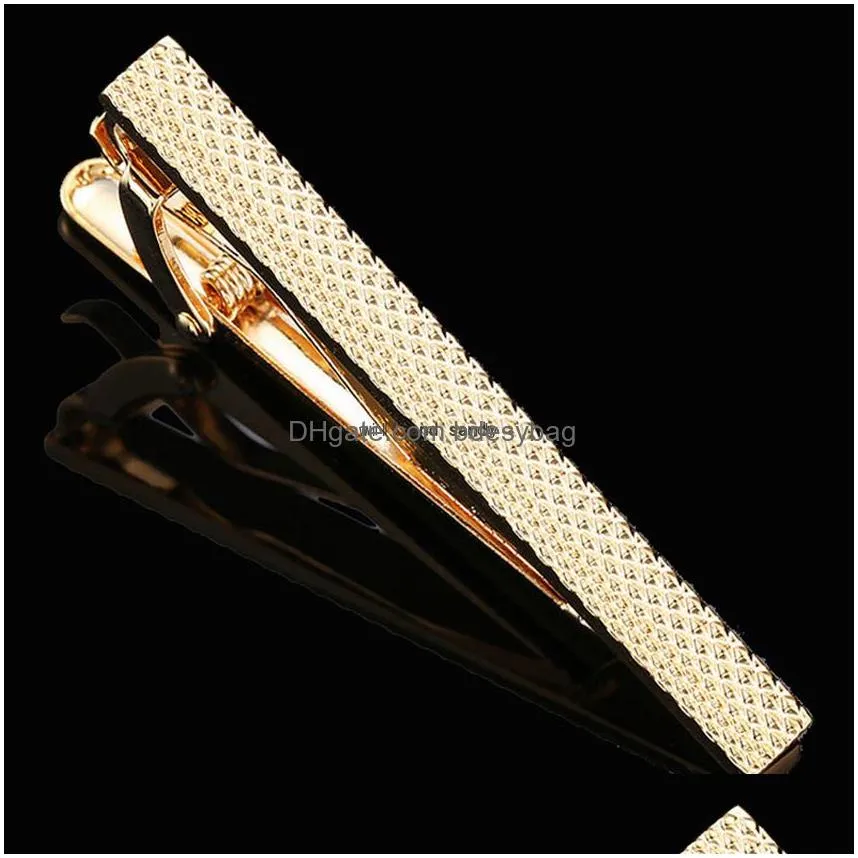 copper stripe plaid tie clips shirts top dress business suits tie bar clasps neck links gold fashion jewelry for men gift will and