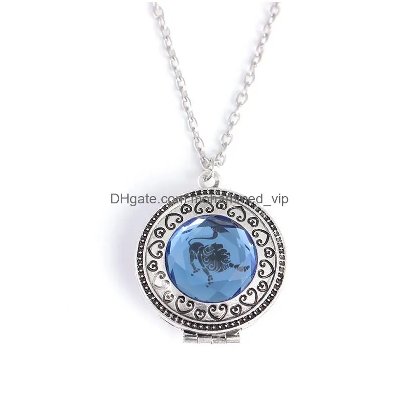 twelve constellation necklaces for accessories wholesale locket necklace