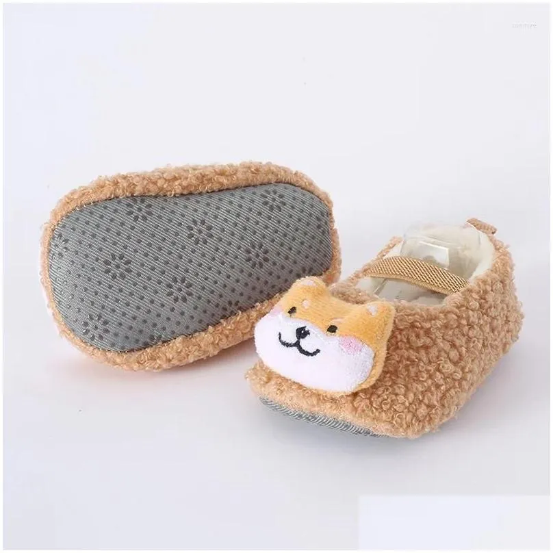 boots winter baby cartoon animal wool warm plush snow born cute cotton shoes boys girls soft sole non-slip toddler boot