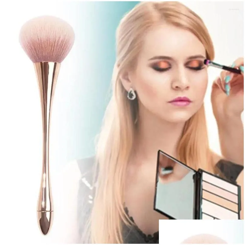 makeup brushes nail dust clean brush blusher loose powder soft art long handle gel polish cleaning