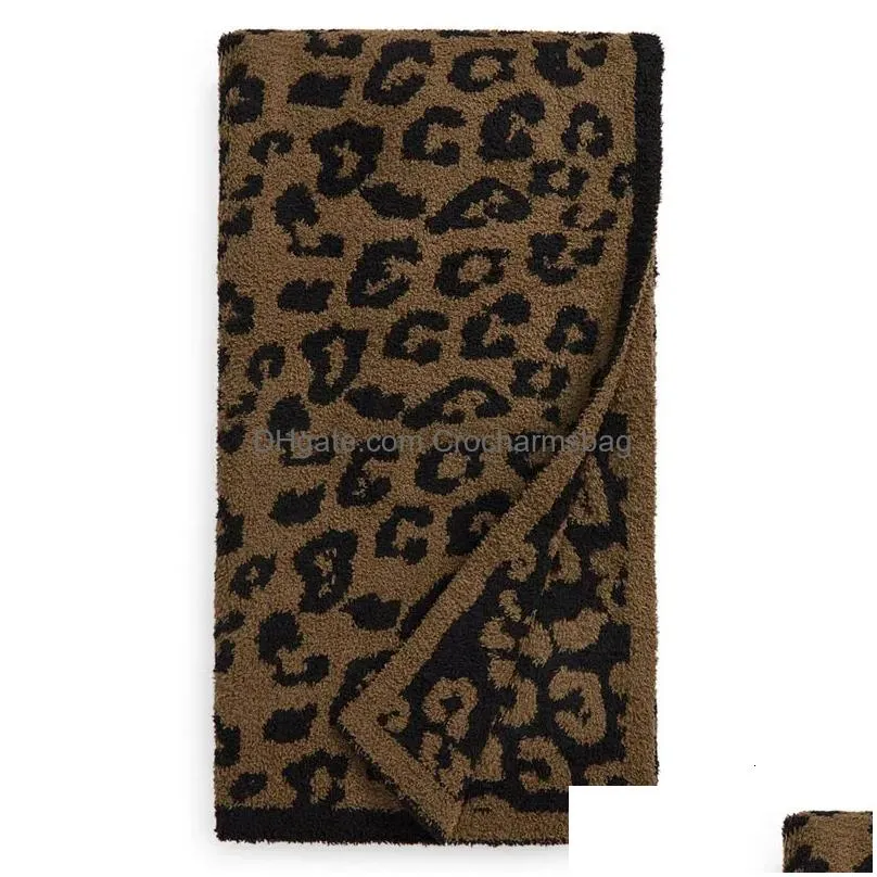 blankets half sides fleece boho style sonic stitch blanket for barefoot child home leopard print plaid throw bedspreads 231019