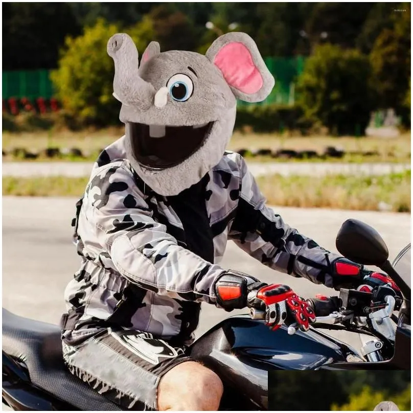 motorcycle helmets helmet cover elephant soft plush motorbike for full face outdoor protective funny