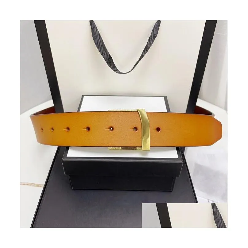 2023high quality belt women genuine leather golden silver bronze buckle designer cowhide belts men luxury 20 colors carry with box a68