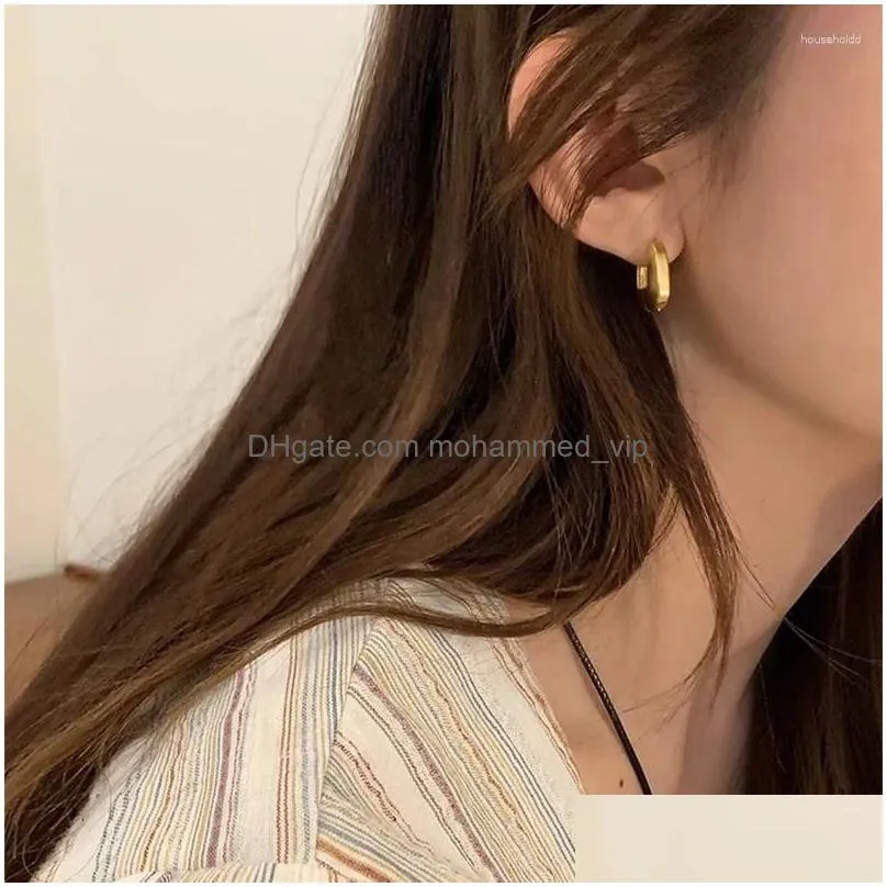 hoop earrings bf club 925 sterling silver vintage square gold for women trendy earring jewelry prevent allergy party accessories gift