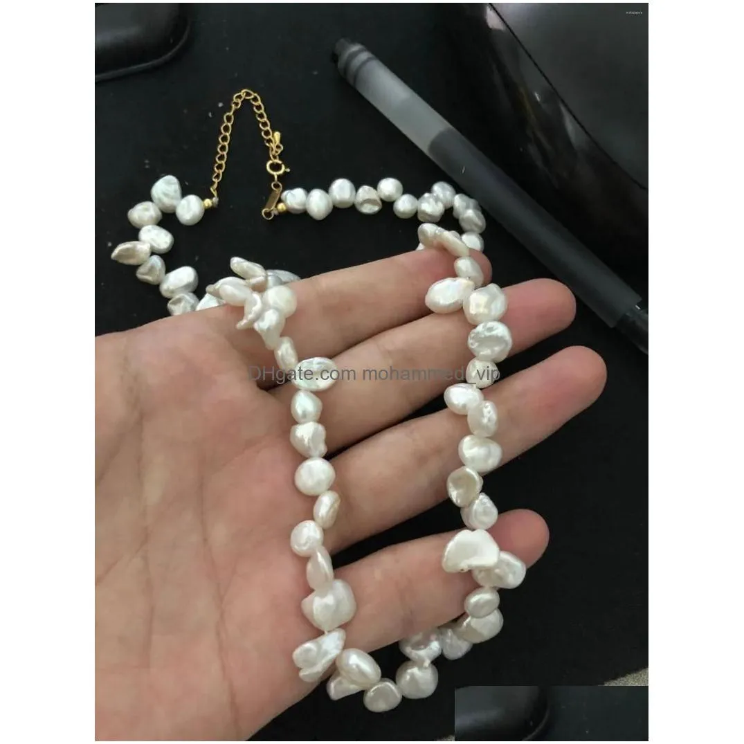 pendants authentic 925 sterling silver dysmorphism baroque pearl necklace freshwater jewelry mothers gift c-b857