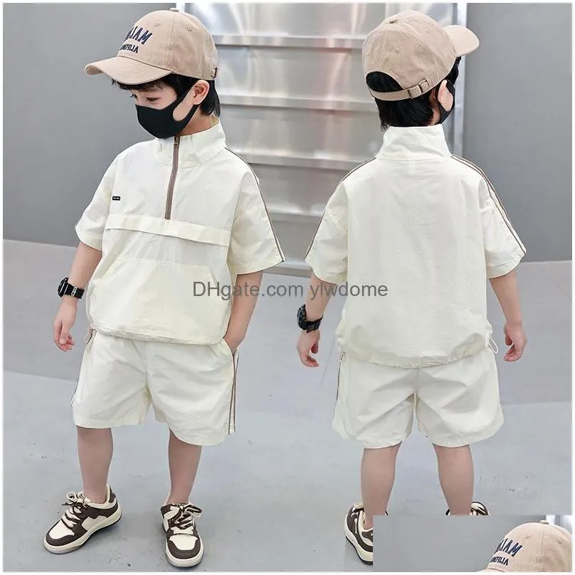 jerseys summer clothes boys tshirt short clothing casual style costumes for toddler tracksuit kids 230613