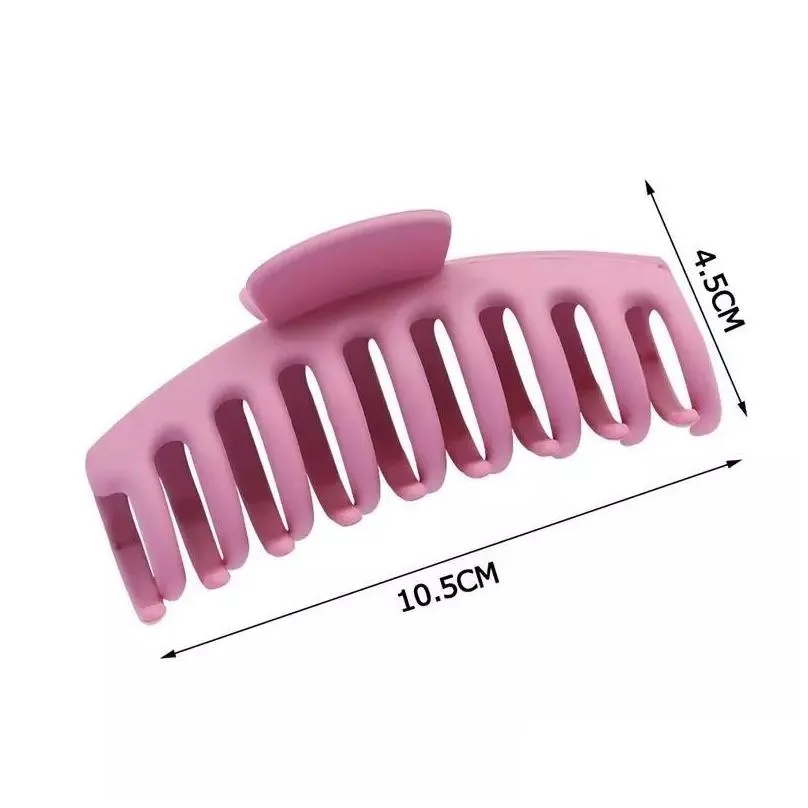 korean big hair claws elegant frosted acrylic hair clips for women big ponytail clip pure color hairpin claws hot
