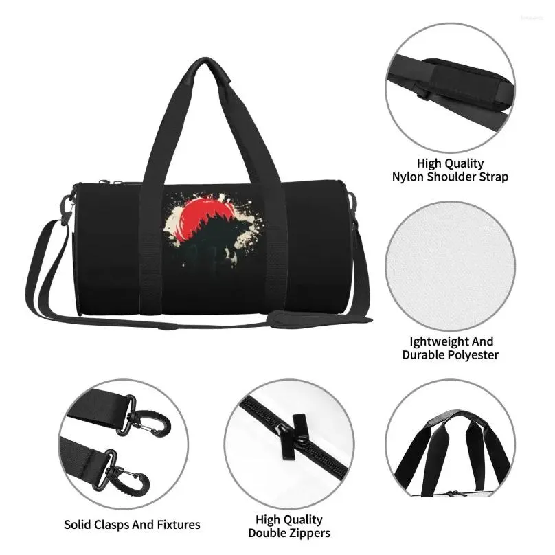 outdoor bags godzilas sport japan sun anime gym accessories bag portable men women design handbag travel training funny fitness