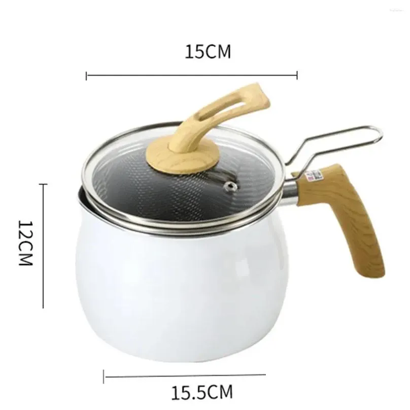 pans small pot cookware depth 12cm 1.9l cooking tool soup milk pan for picnic gas stoves induction kitchen camping