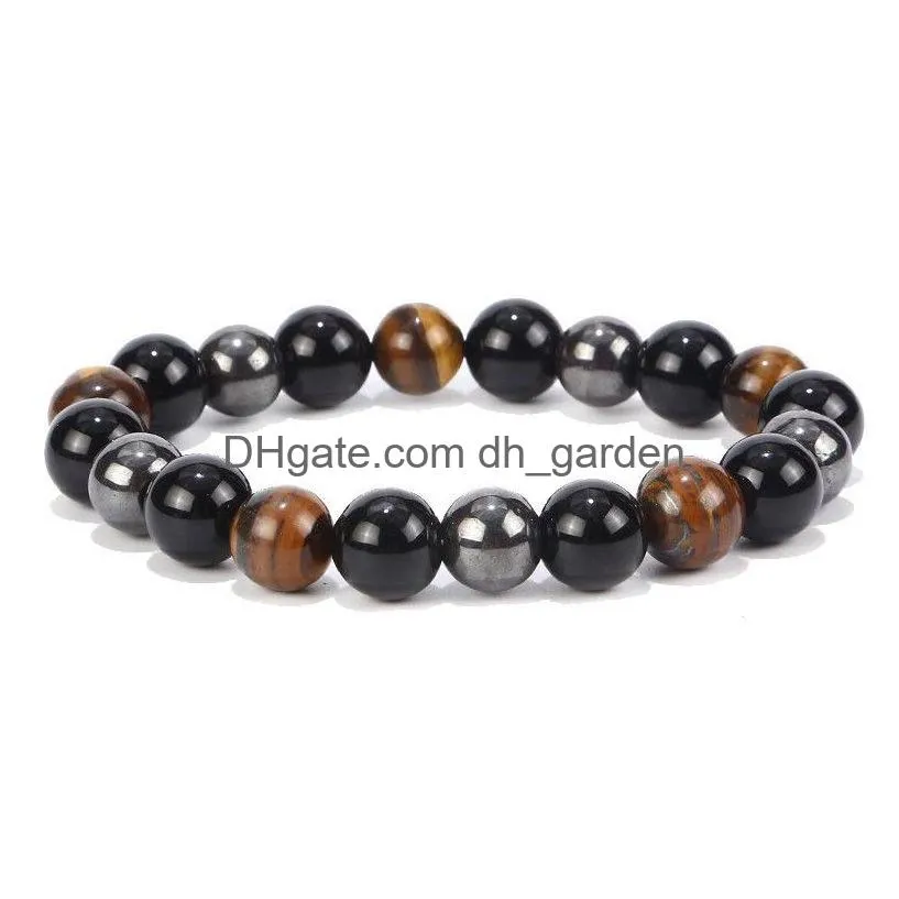 natural stone tiger eye beaded strands bracelet health beads women mens bracelets fashion jewelry will and sandy gift