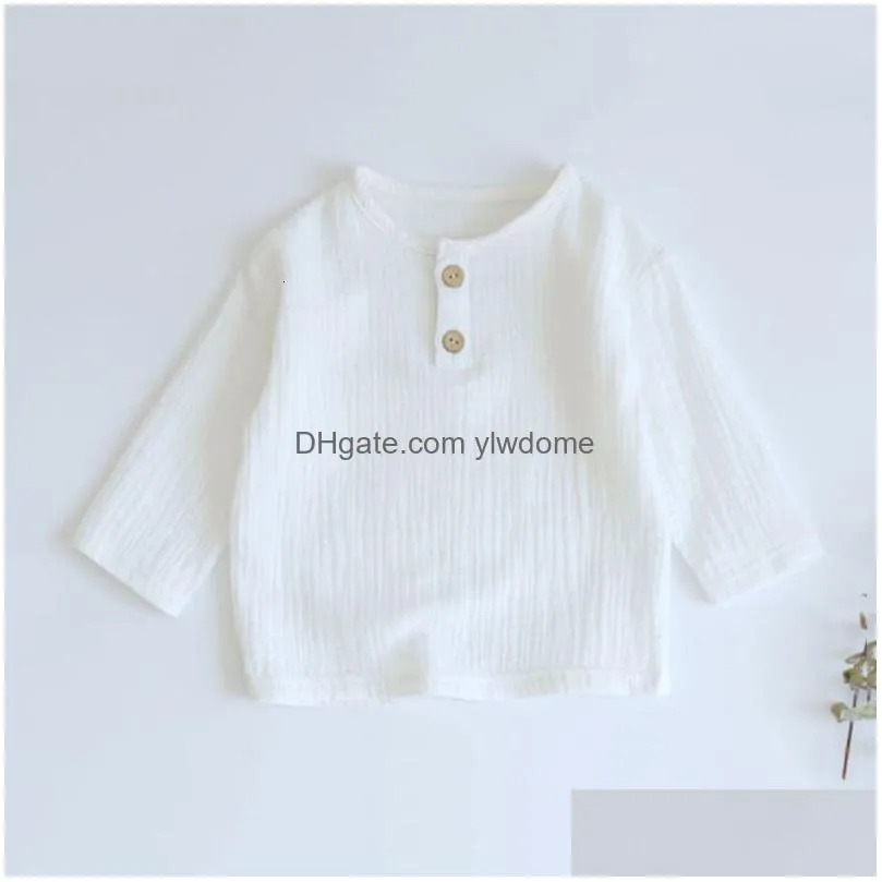 clothing sets 2pcs autumn baby boy clothes 04y toddler kids muslin organic cotton long sleeve tshirt loose pants children outfits