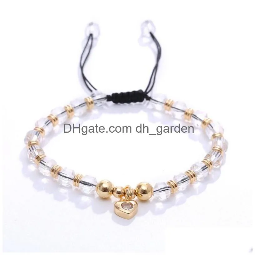 faceted stone beads bracelet gemstone crystal bracelets adjustable amethyst jewelry for women girl gifts