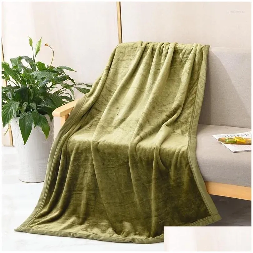 blankets wholesale office nap baby accessories born solid color flannel children`s blanket thickened