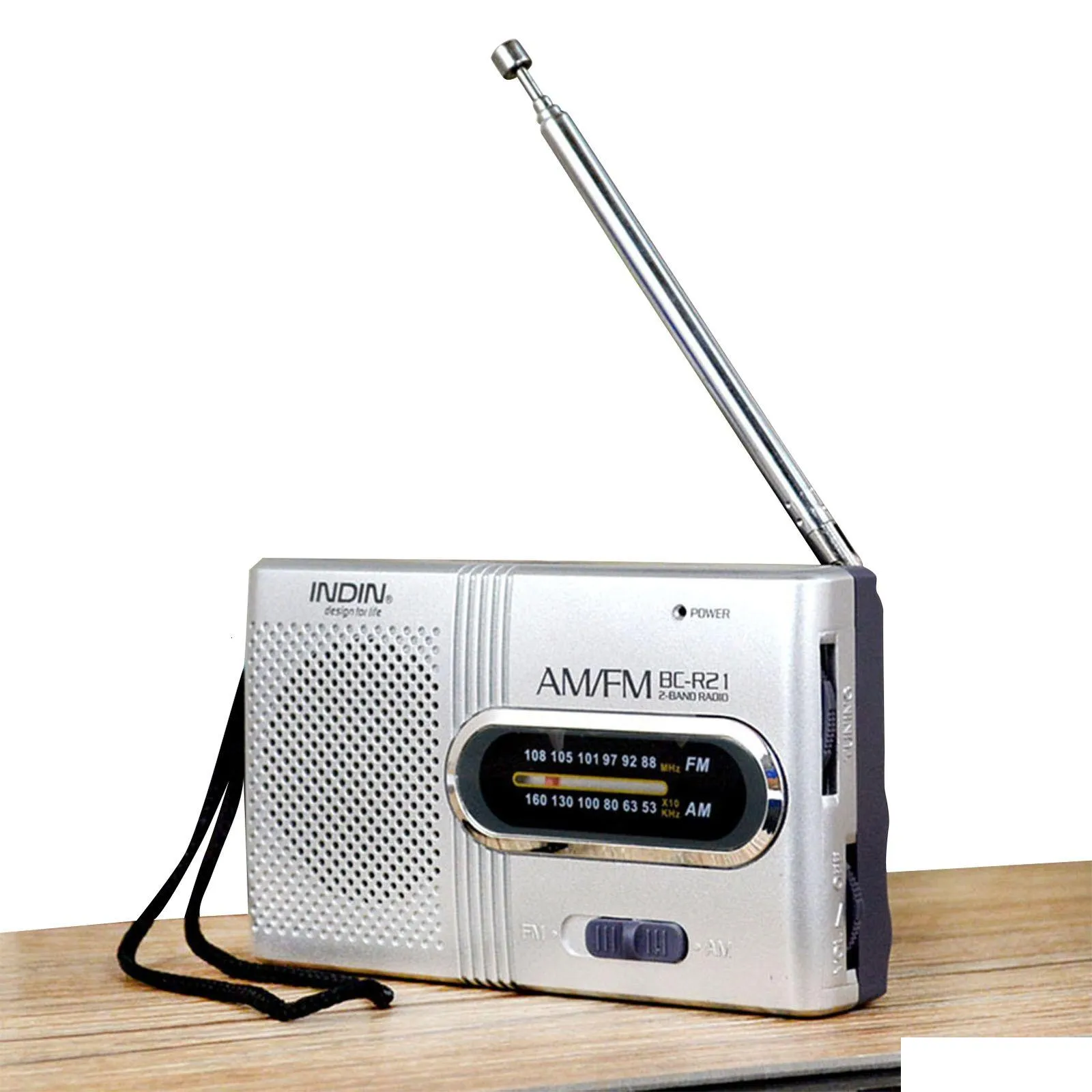radio portable pocket am fm transistor battery operated with loud speaker earphone jack reception and stereo 221111