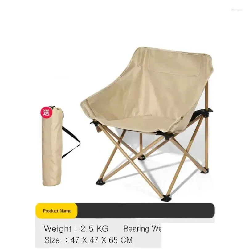 camp furniture outdoor folding camping portable chair moon collapsible foot stool for hiking picnic fishing chairs seat tools