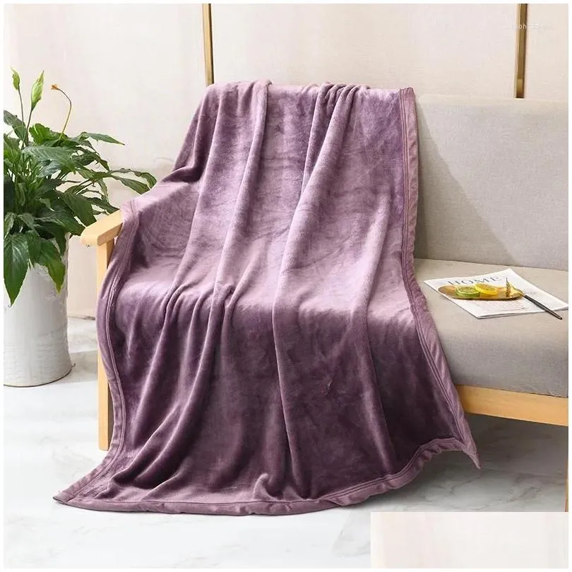 blankets wholesale office nap baby accessories born solid color flannel children`s blanket thickened