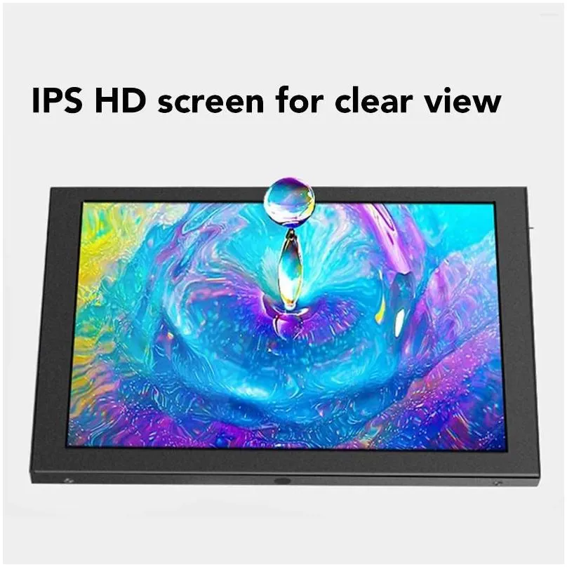 10in display monitor for laptop ips 1024x600 usb headphone hd multimedia interface with dual speakers external