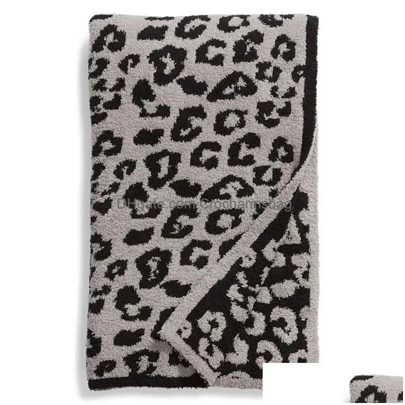 blankets half sides fleece boho style sonic stitch blanket for barefoot child home leopard print plaid throw bedspreads 231019