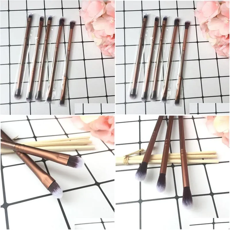 makeup brushes double headed blending eyeshadow eye shading socket shadow brush nasal nose beauty cosmetics tools