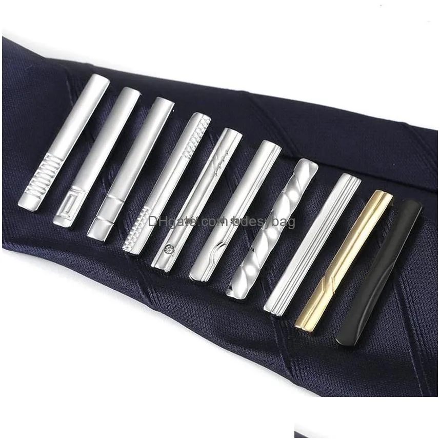 4cm blank stripe tie clips man bow set business suit formal neck links tie clip bar fashion jewelry will and sandy