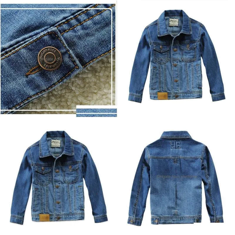 jackets boys denim jacket springsummer solid design kids casual jean coat for childrens 414 years  outwear 230817