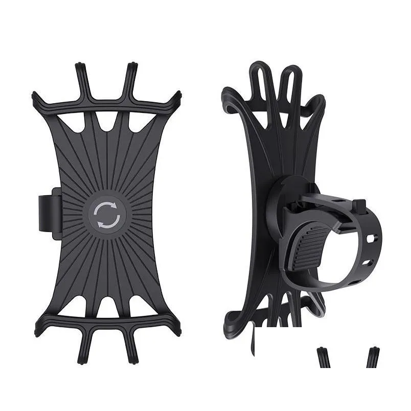 stroller parts accessories universal bicycle mobile phone holder silicone motorcycle bike handlebar stand mount bracket