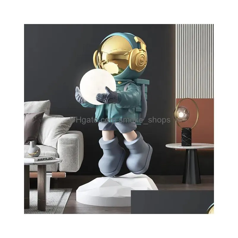 decorative objects figurines modern art home decor astronaut statue resin crafts fashion sculpture creative corridor floor decoration ornaments