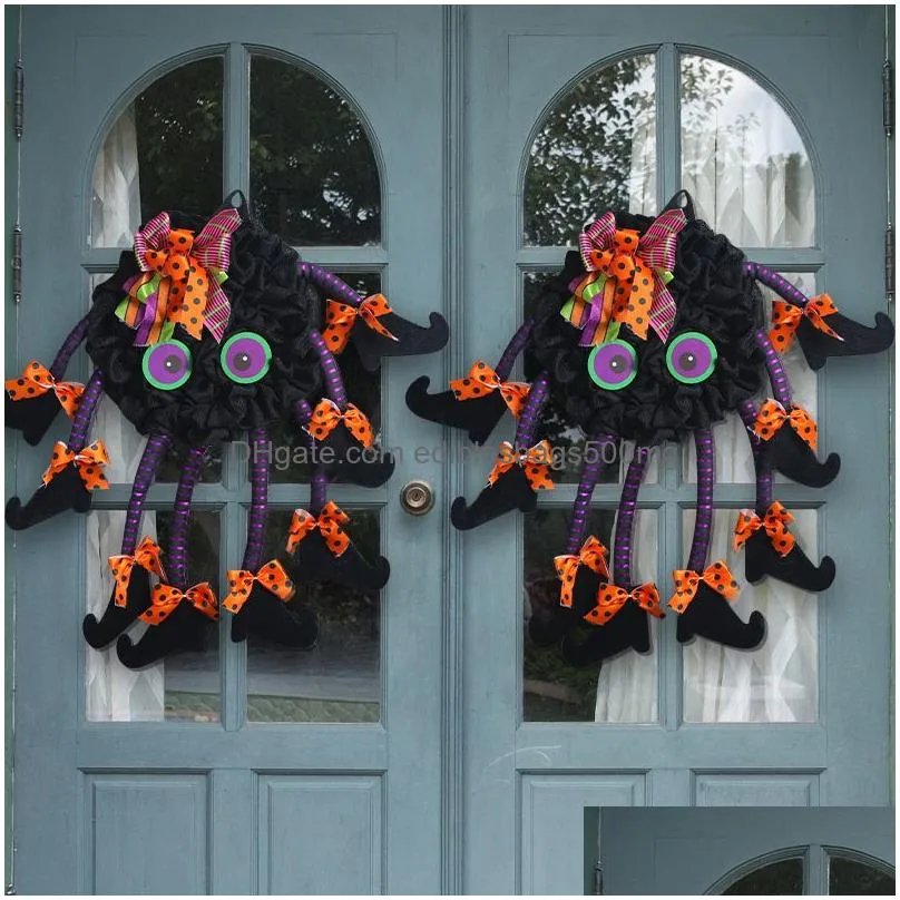 halloween wreaths for front door halloween door wreath with spider legs halloween door hanging ornaments for home wall porch