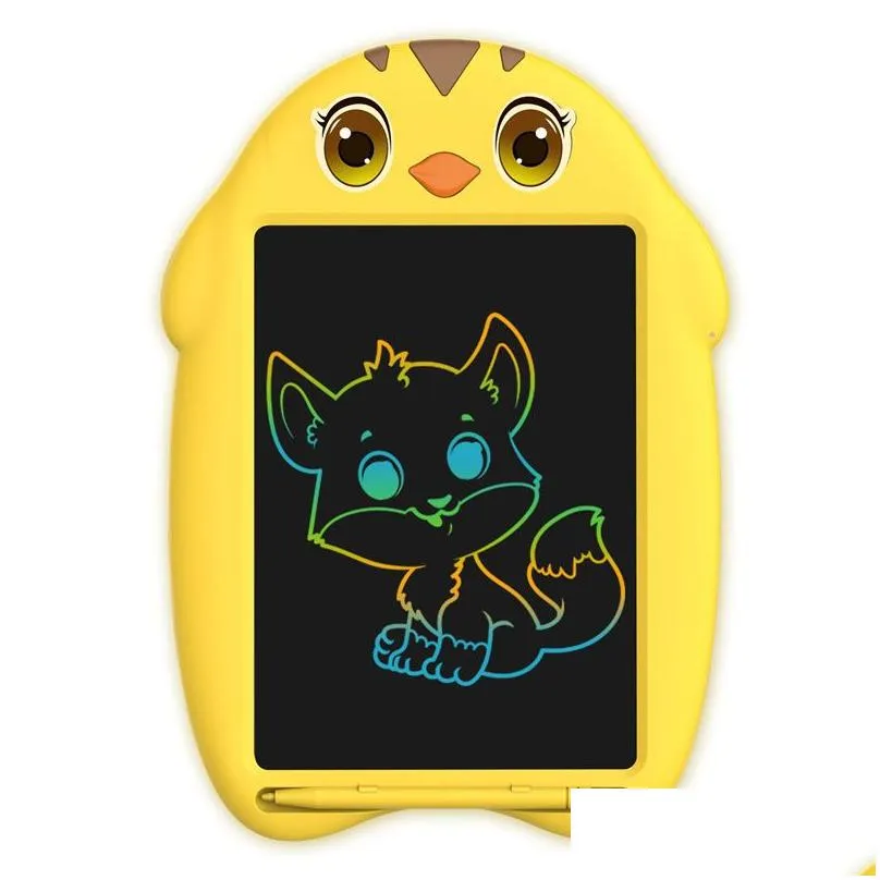 cartoon lcd writing tablet 8.5 inch electronic drawing graffiti colorful screen handwriting pads drawing pad memo boards for kids