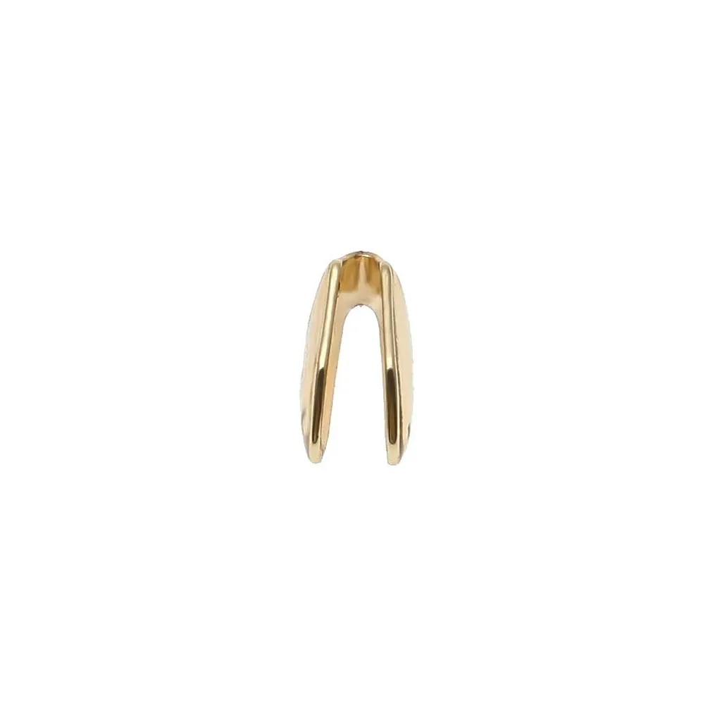 14k gold plated single tooth fang grill cap canine teeth for man hip hop custom grillz