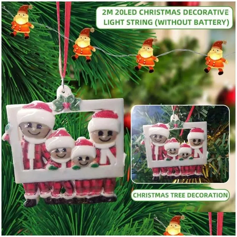 christmas decorations gift ideas tree pendants decoration copper wire lantern santa pendant energy efficient cute